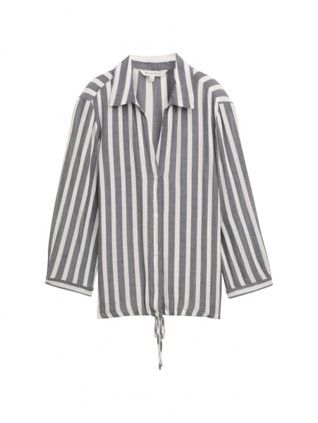 Regular Fit Bluse in Knitter-Optik