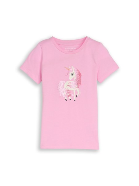 T-Shirt mit Glitzer-Print