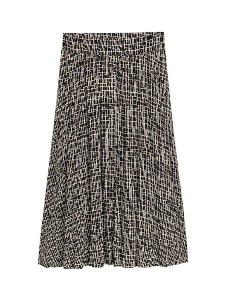 High Waist Midi-Rock aus Viskose
