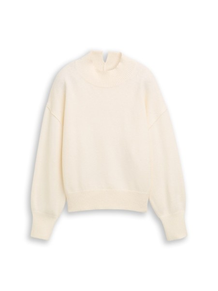 Oversize Strickpullover mit Stehkragen