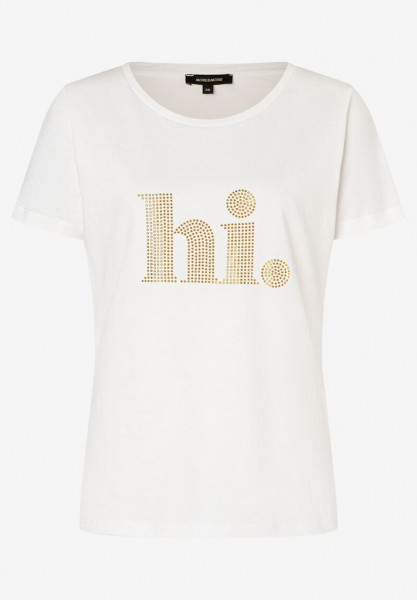 T-Shirt mit Steinchen-Schrift tundra olive Sommer-Kollektion
