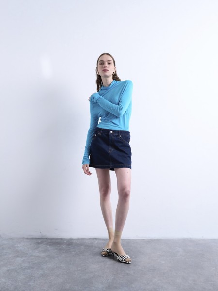 TSKARINA MINI DNM SKIRT DB