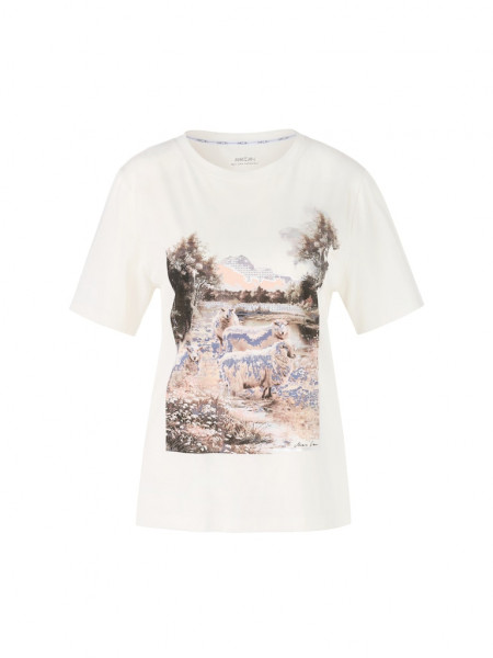 Baumwoll T-Shirt mit Print