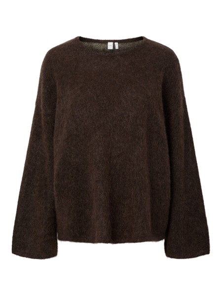 YASLIMO LS MOHAIR BLEND KNIT PULLOVER EX