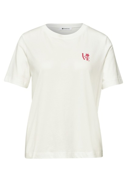 T-Shirt mit Rundhals und Printdetail