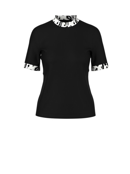 T-Shirt mit Leo-Bündchen