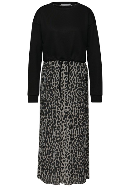 Midi-Kleid mit Leo-Rock