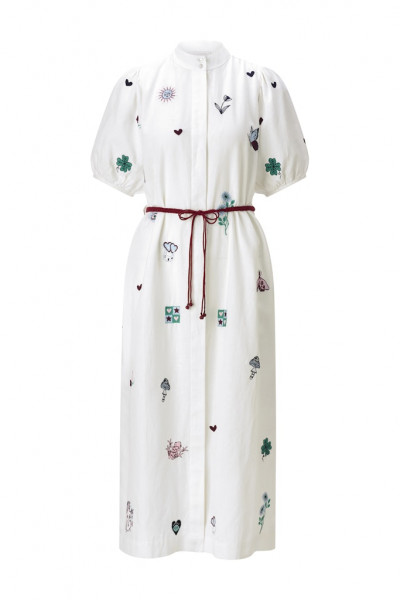 Embroidery Midi Dress