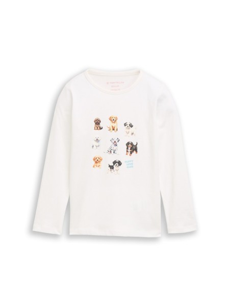 Langarmshirt mit Hunde-Print