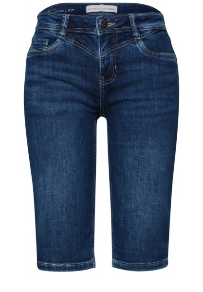 Slim Leg Bermuda mit Turn-Up-Detail