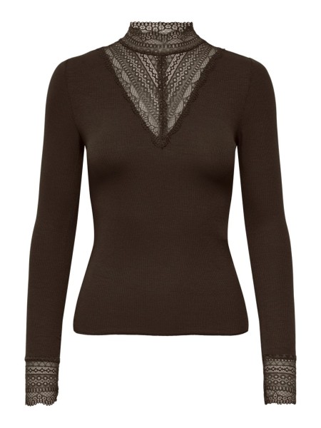 ONLTILDE L/S HIGH NECK LACE TOP JRS NOOS