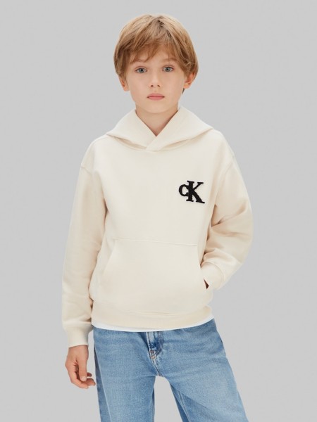 BONDED PIQUE TOWEL MONO HOODIE