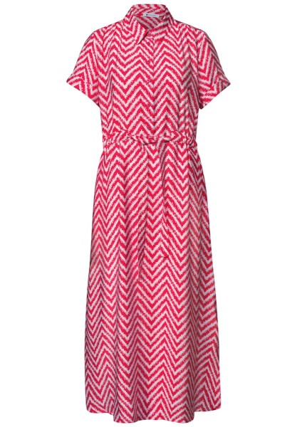 Midi-Kleid mit Zick-Zack-Muster