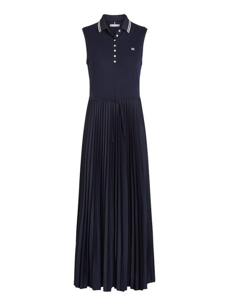 SPORTY PLEATED POLO DRESS NS