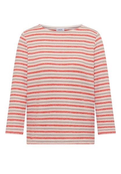 Gestreiftes Strukturshirt