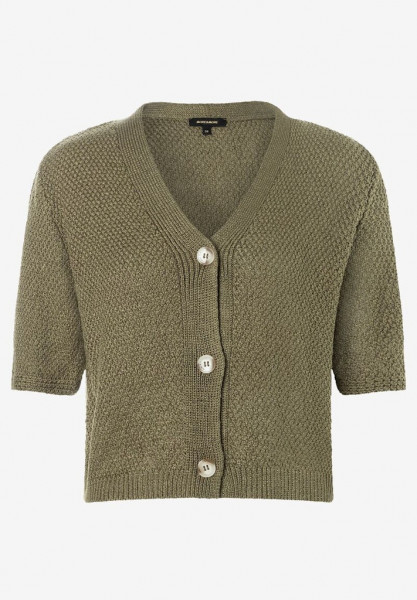 Kurzarm-Cardigan tundra olive Sommer-Kollektion