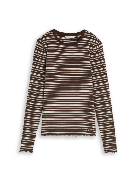 longsleeve T-shirt with frill edge