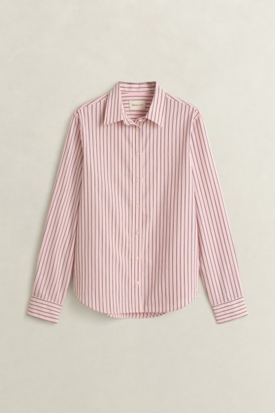 Gestreifte Popeline-Bluse im Regular Fit