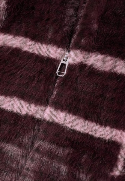 Jacke aus Fake Fur mit Muster