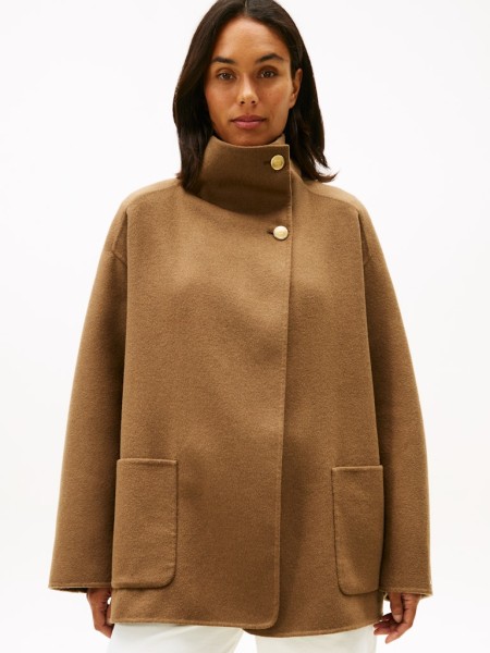 DF WOOL GB FUNNEL NK COAT
