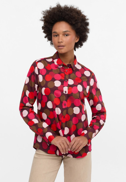 Bluse Satingewebe Langarm