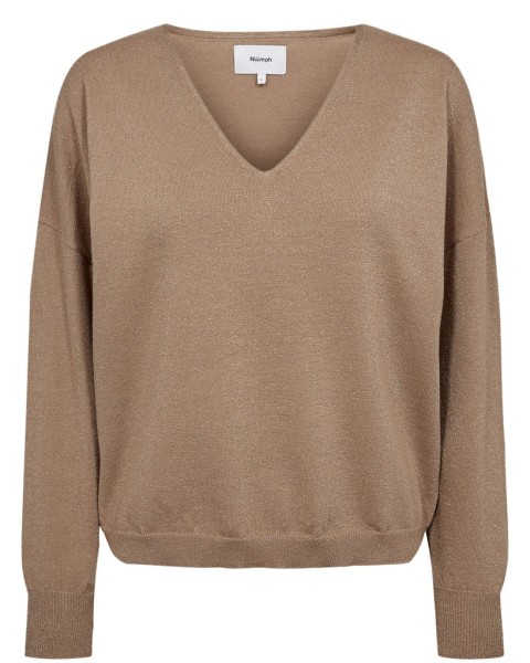 NUDAYLETTA LUREX V-NECK PULLOVER