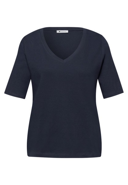 Basic T-Shirt mit V-Neck
