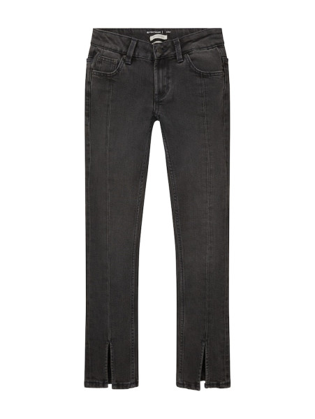 Linly Jeans mit Hosenbein-Schlitz - EcoBlack