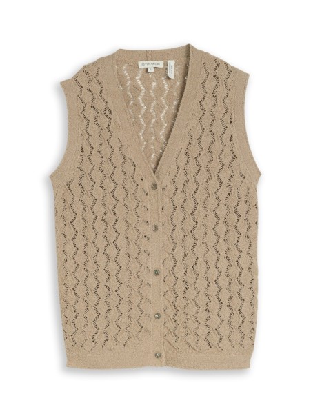 Strickweste mit Knopfleiste