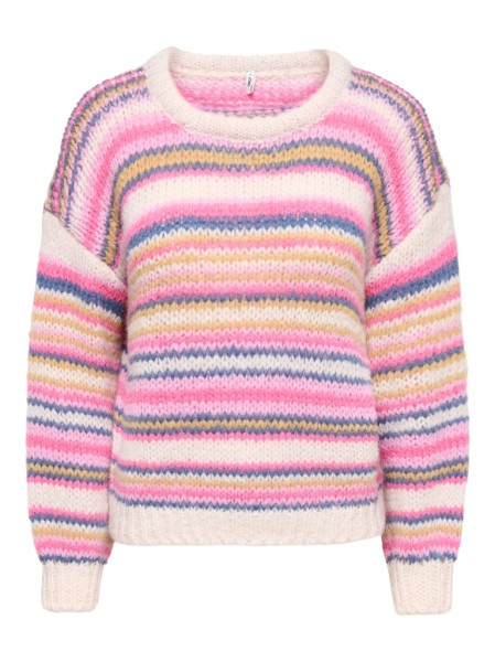ONLNORDIC LS STRIPE O-NECK KNT