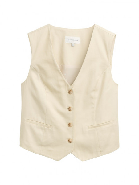 Slim Fit Anzugweste aus Twill