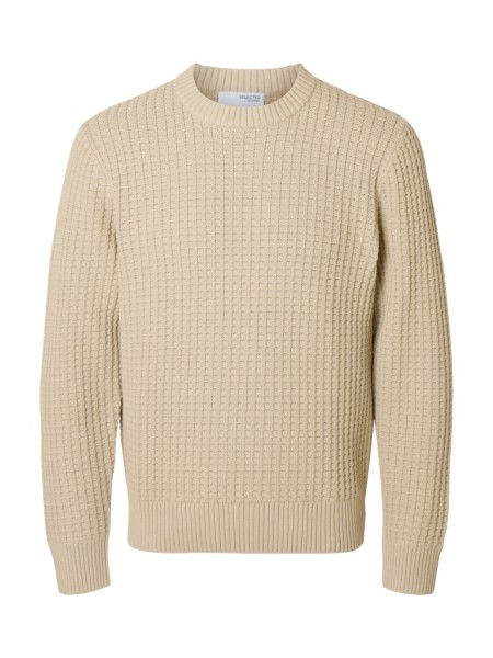 SLHTOM LS KNIT STRUCTURE CREW NECK
