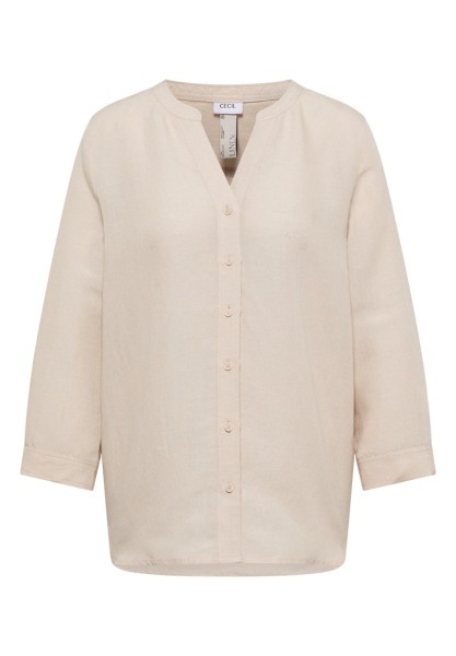3/4-Arm Bluse aus Leinenmix