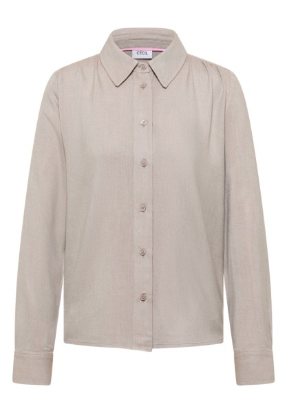 Softe Melange Hemdbluse