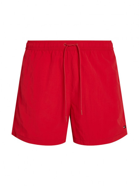 Flag Embroidery Mid Length Swim Shorts