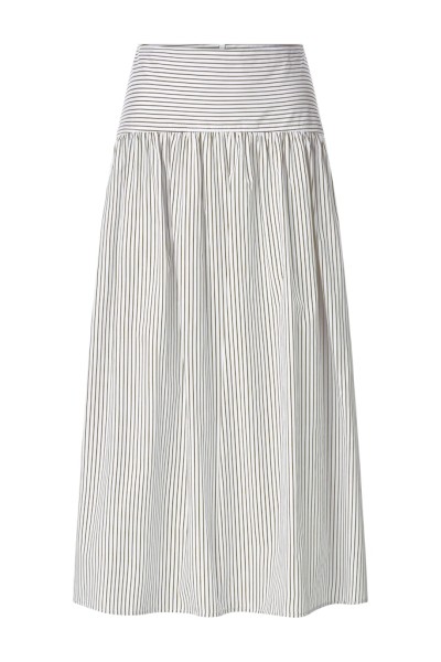 Midi striped skirt with york