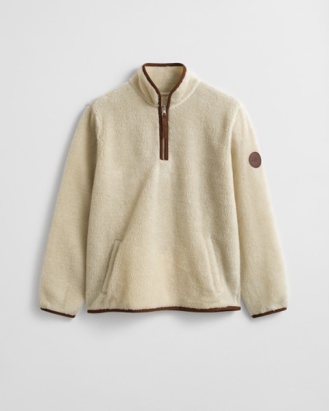 Fleeceshirt mit Reißverschlusskragen