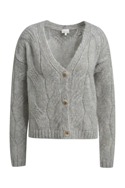 cable knit cardigan v-neck 1/1 sleeve
