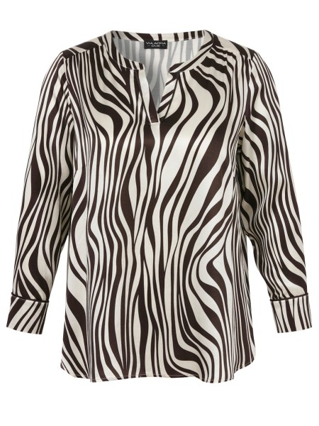 Bluse V-Ausschnitt 1/1 Arm Druck