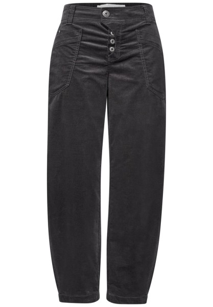 Mid Waist Barrel Leg Hose im Loose Fit