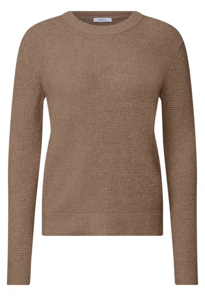 Pullover mit Rundhals und Struktur