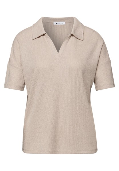 Kurzarm Poloshirt in Unifarbe