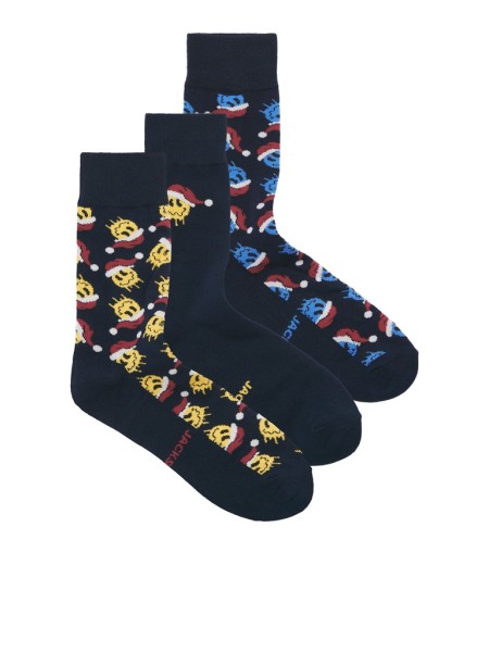 JACXMAS SMILEY SOCKS 3 PACK JNR