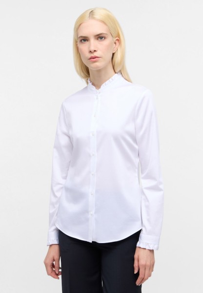 Satin Shirt Bluse Satingewebe Langarm