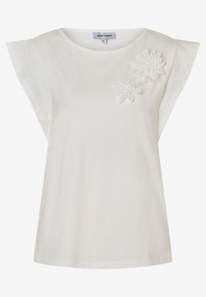 T-Shirt mit Blüten-Applikation