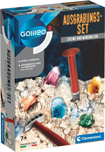 Clementoni Galileo Ausgrabungsset -Steine und Mineralien