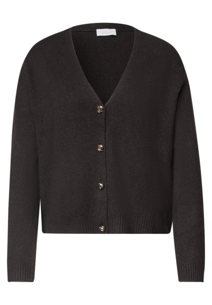 Cardigan mit V-Neck und Knopfleiste