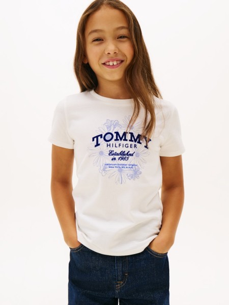 TOMMY FLOCK FLOWER TEE SS