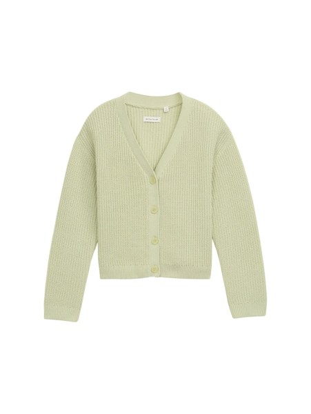 Cropped Cardigan mit V-Ausschnitt