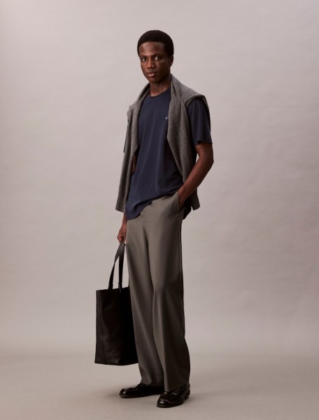 SS SUPIMA CHEST EMB CREWNECK TEE